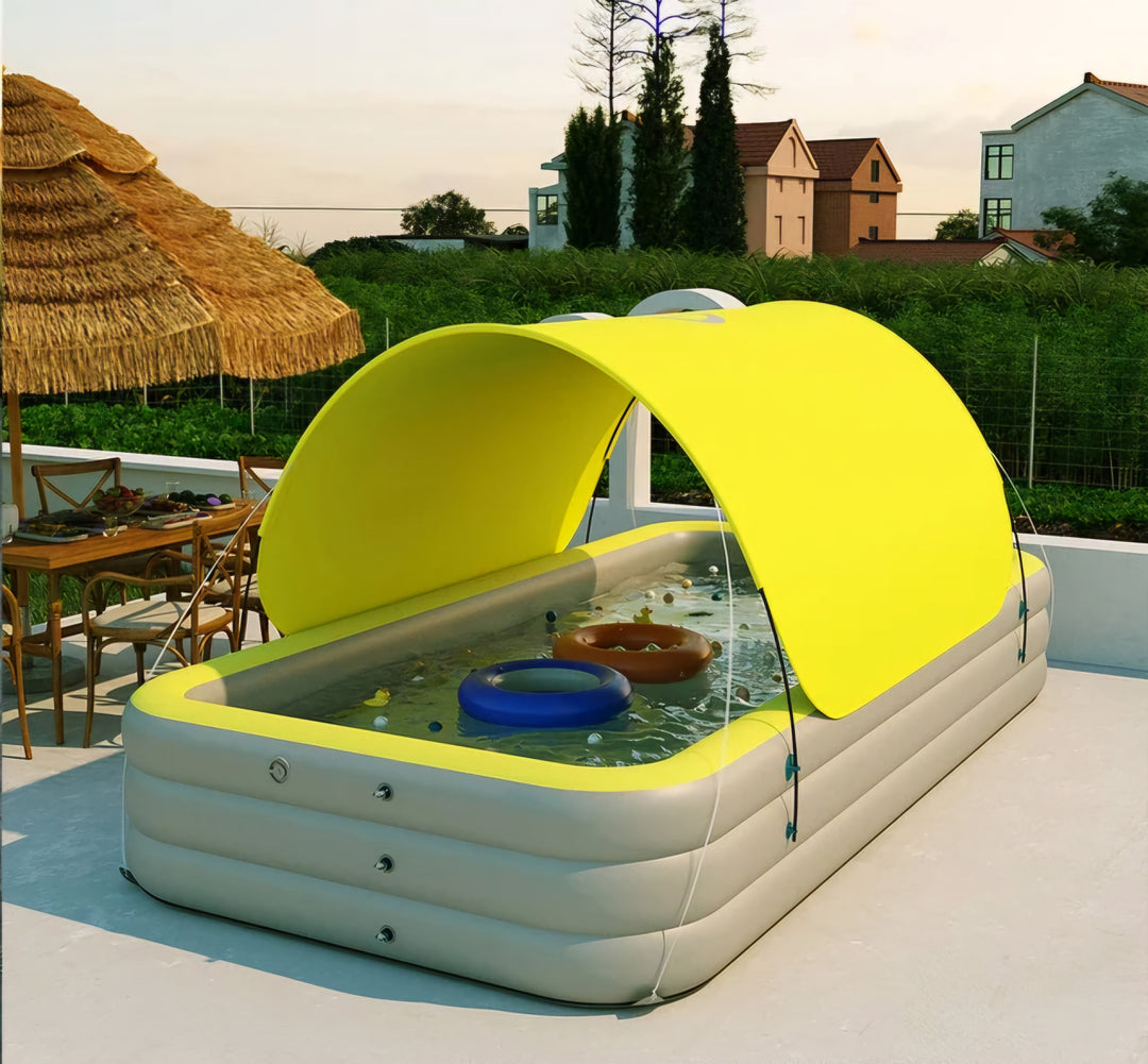 Une piscine gonflable portable avec une patinoire pour les enfants