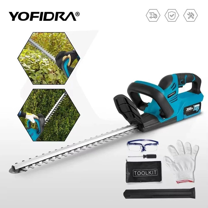 YOFIDRA 22INCH 2000W POWER PROCER HEdgehogs - Facilité de jardin sans fil, puissante et fiable avec batterie Makita 18V