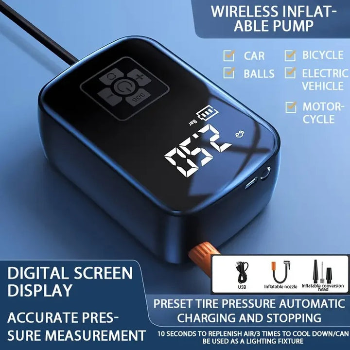 Compresseur d'air sans fil avec charge USB - un outil universel pour la reconnaissance et la maintenance des articles gonflables