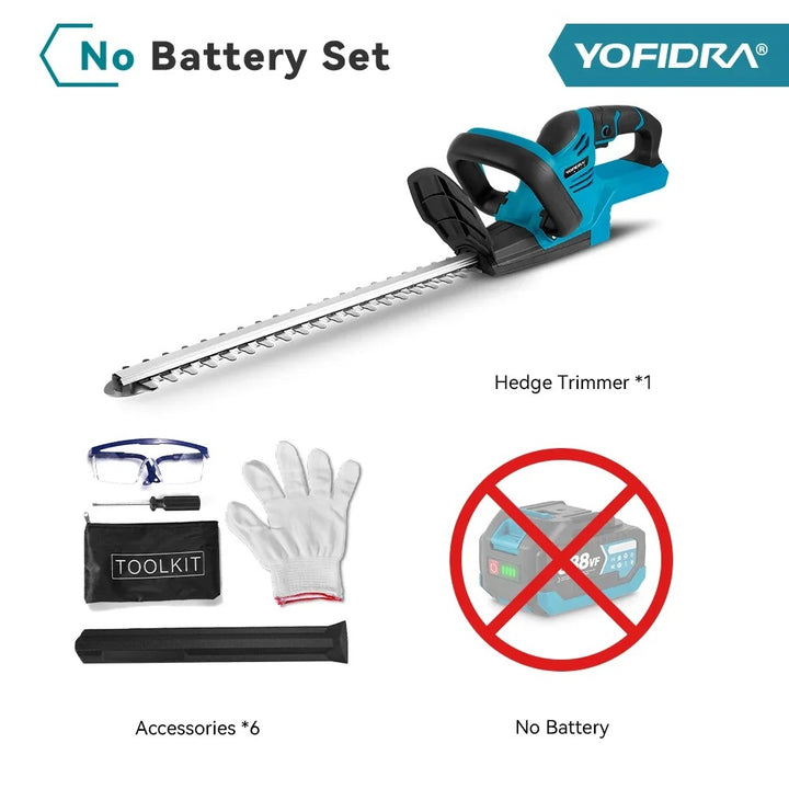 YOFIDRA 22INCH 2000W POWER PROCER HEdgehogs - Facilité de jardin sans fil, puissante et fiable avec batterie Makita 18V